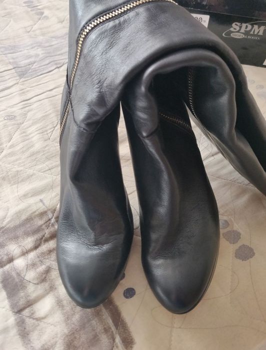 Дамски Ботуши на ток, естествена кожа, Gianni, Vince Camuto