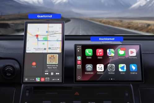 Display CarPlay wireless de 9 inci cu navigație GPS + camera marsarier