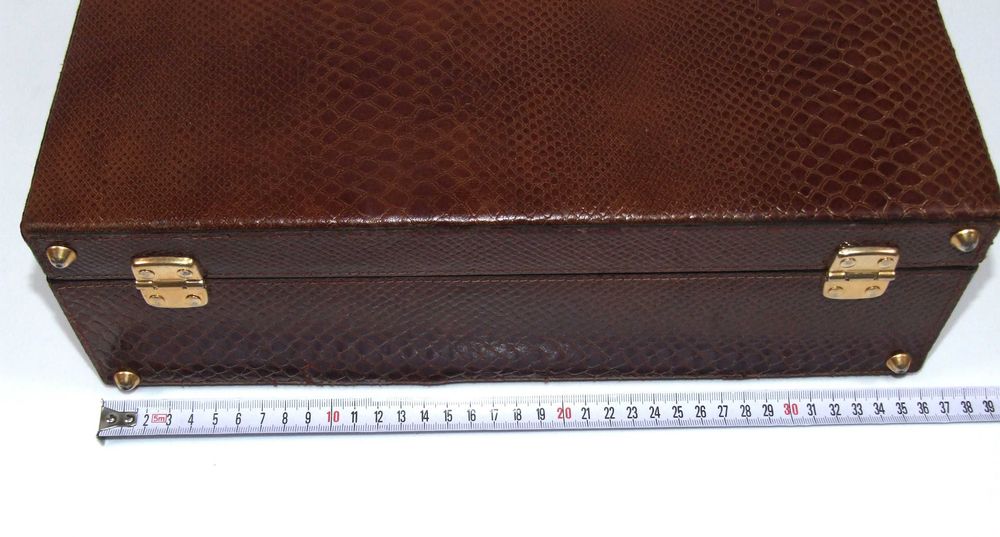 Geanta DIPLOMAT dama, piele naturala de sarpe, Made in England, ca NOUA