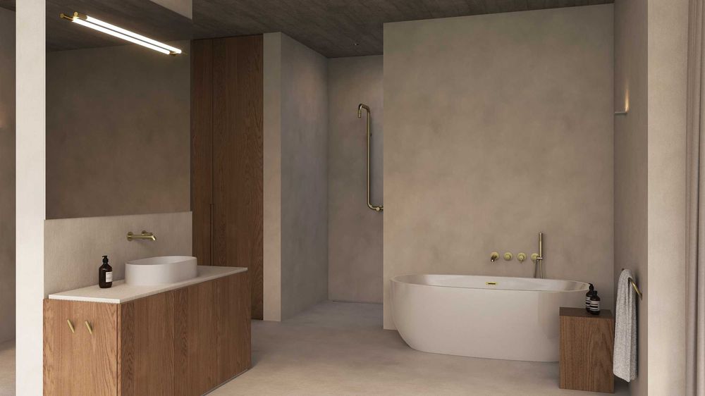 Матирано златна душ колона тип Дъжд Silia Brush Gold  NQS_R9YK