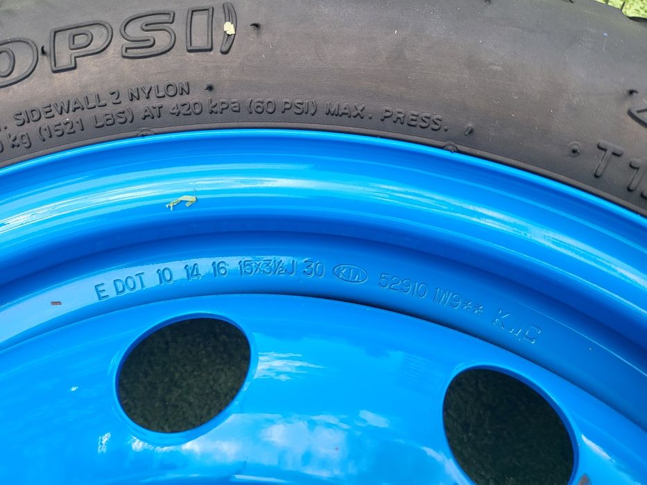 Резервна гума патерица 15 цола ,4х100 , 54,1 Кия, Kia,Hyundai,Хюндай