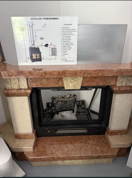 Imbrăcăminte marmură șemineu/ termoșemineu Italia