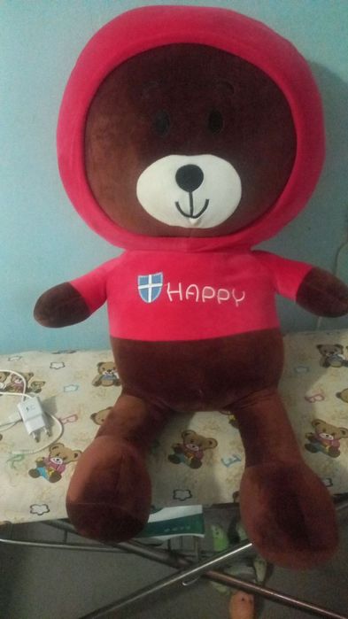 Мягкая игрушка большая и кофе машина