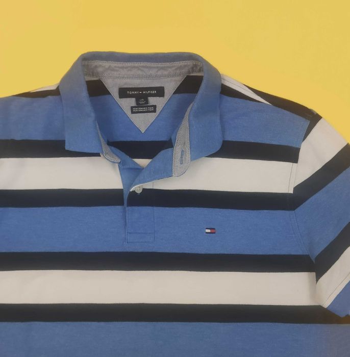 Tricou Tommy Hilfiger - Blue Lines (stil Polo)