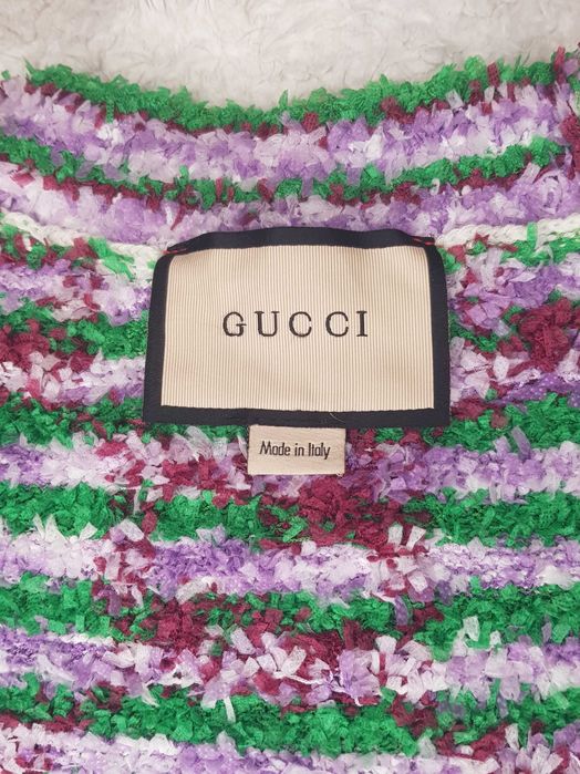 Дамски цветен пуловер с къс ръкав Gucci размер S