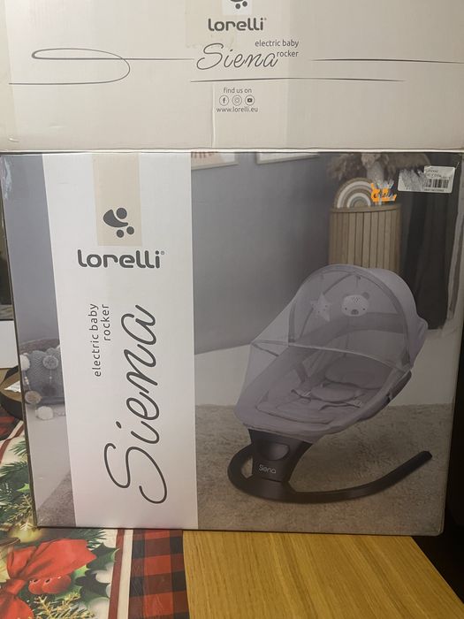 Електрически шезлонг с люлеене Lorelli, сив цвят