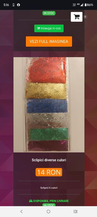 Sclipici, pentru handmade cu epoxy