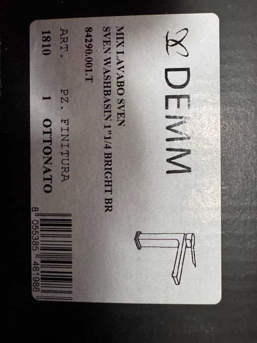 Baterie lavoar, Demm, Sven,ventil cu preaplin, auriu OTTONATO