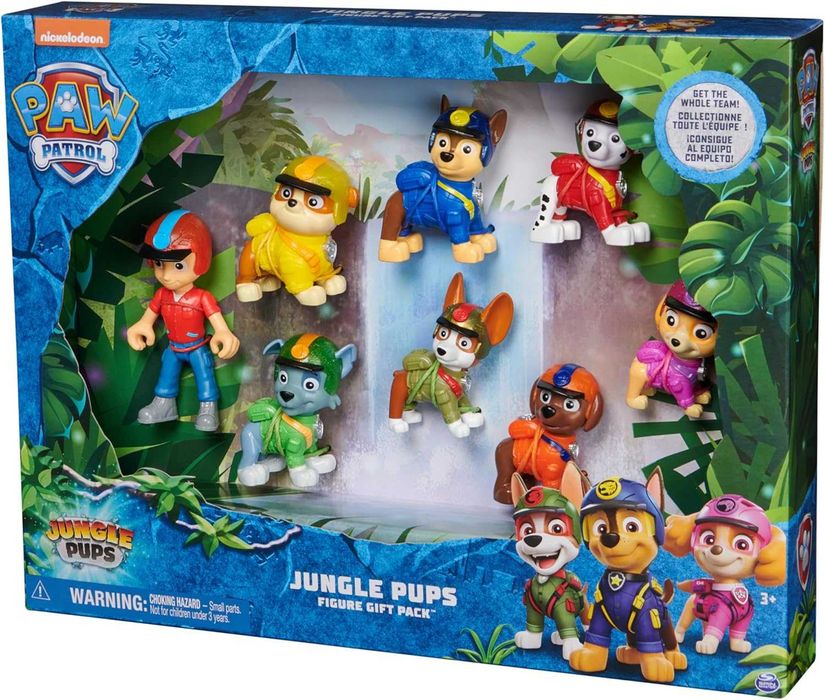 Комплект фигурки Spin Master Paw Patrol Jungle Pups кученца 8 броя