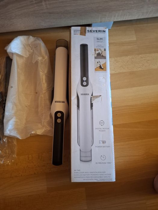 Ръчна прахосмукачка Severin SPower HV 7140, 120W, Li-Ion 2000 mAh/11.1V, Автономия до 30 мин, 0.2 л, 2 степени, Бялa