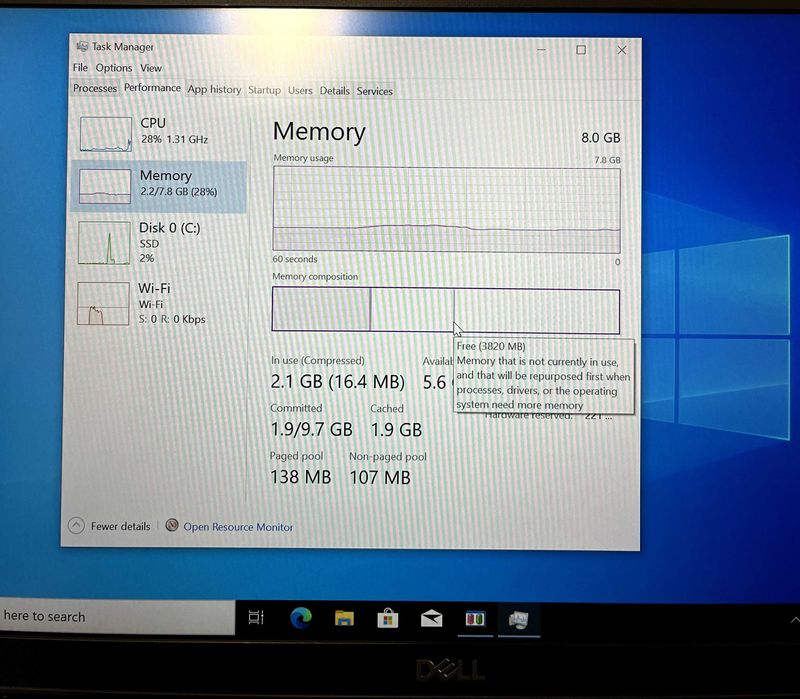 Лаптоп Dell Latitude 5300, Intel Core i7 8665U, 8GB ram