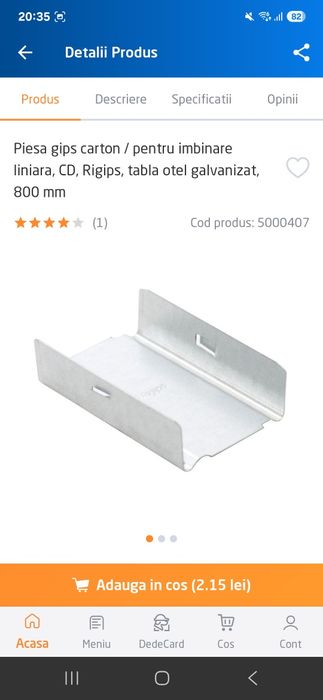 Imbinare profil CD rigips