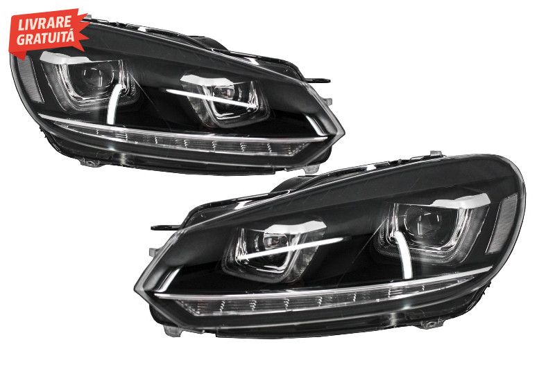 Bara Fata cu Faruri LED Semnal Dinamic VW Golf VI 6 (2008-2013) GTI U