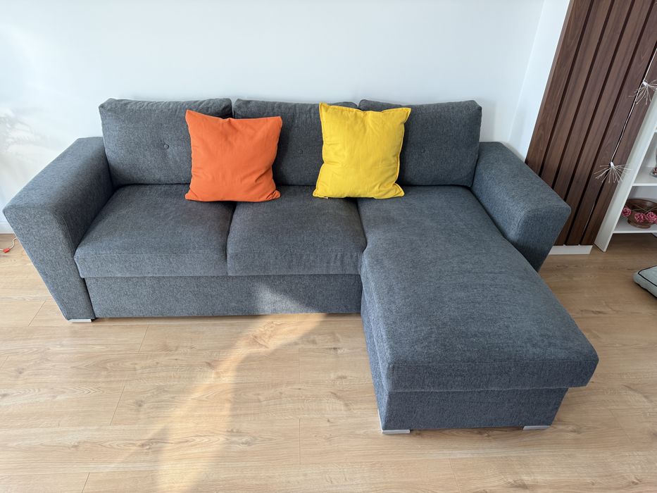 Canapea coltar extensibil pat cu spatiu depozitare NOUA