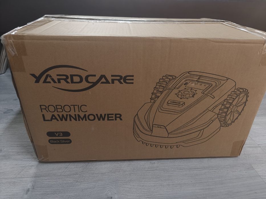 Mașină de tuns iarba robotizată fără fir YARDCARE V3 | Navigație vizuală, DetectareA  obstacolelor, Control prin aplicație, 50 dB, Benzi magnetice