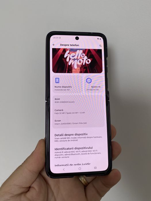 Motorola Razr 40 - 256 G - liber - 850 ron !