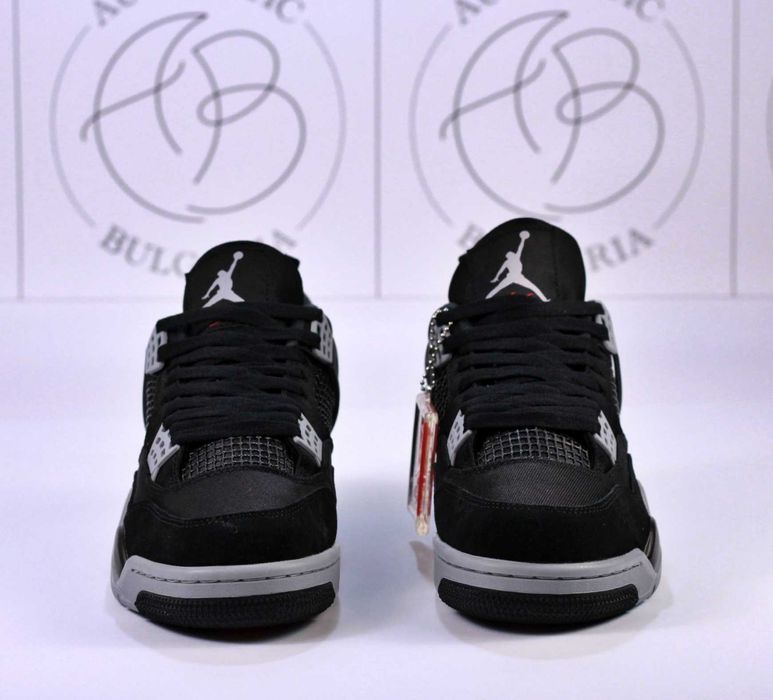 Nike Air Jordan Retro 4 Black Cat Ama Manierre Black Canvas Black Oreo