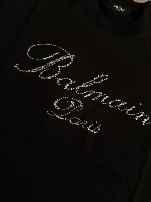 Balmain тениска — черна, размери S–XXL, нова