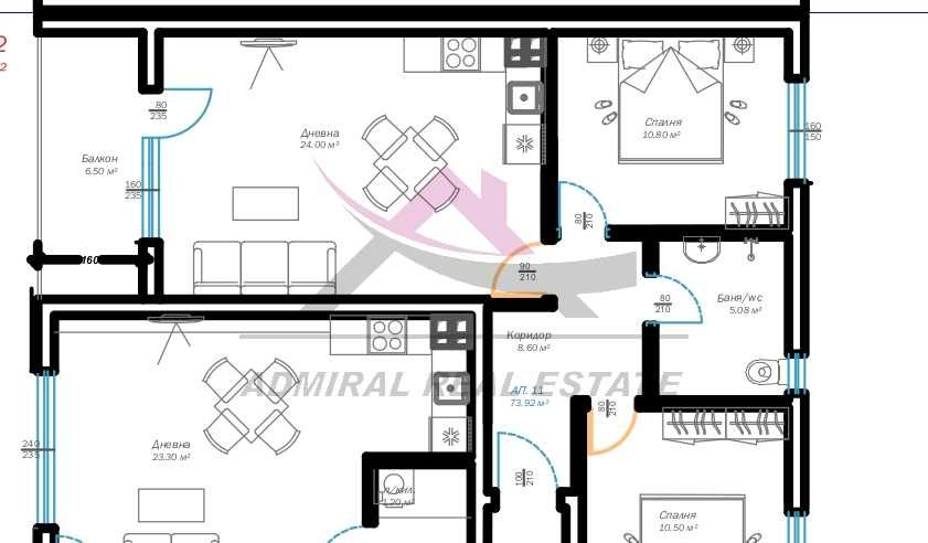 Продава се Тристаен апартамент в Варна, Възраждане 3 - 82 кв.м за 1561 €/кв.м - Снимка #1
