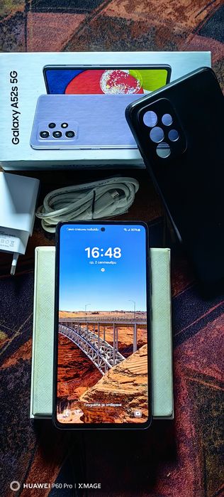 SAMSUNG GALAXY A52s-Топ състояние.Пълен комплект
