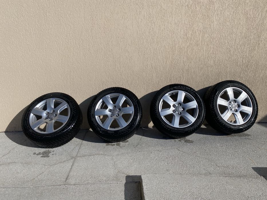 Set jante audi originale R17 cu anvelope de iarna Nokian