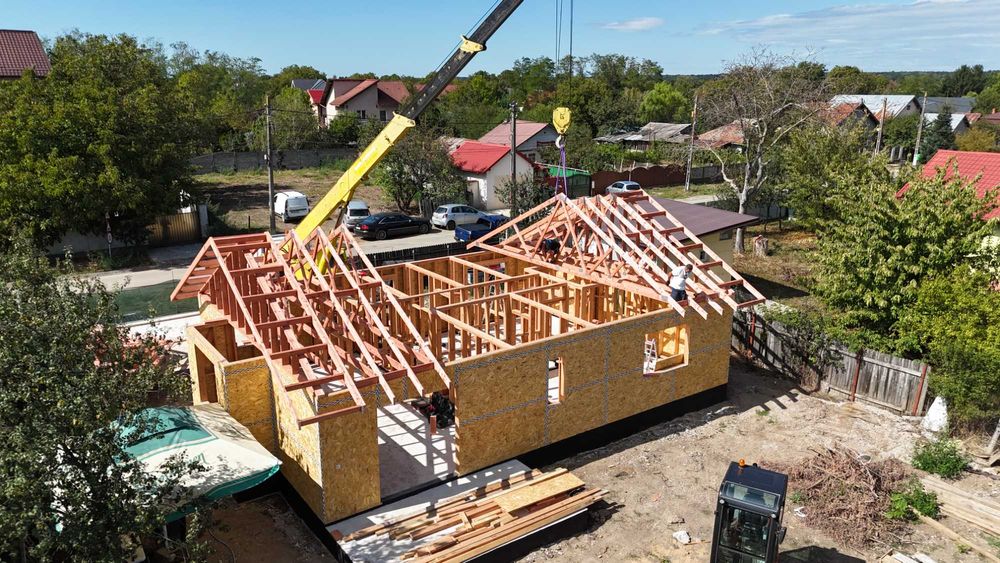 Ferme Prefabricate Acoperis cu Mansarda Deschisa, Lemn Certificat C24