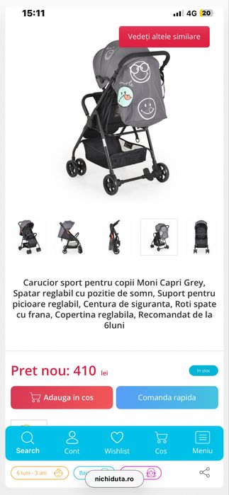 Carucior Moni Capri gri