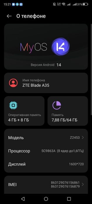 Zte Blade A35  Почти идеал