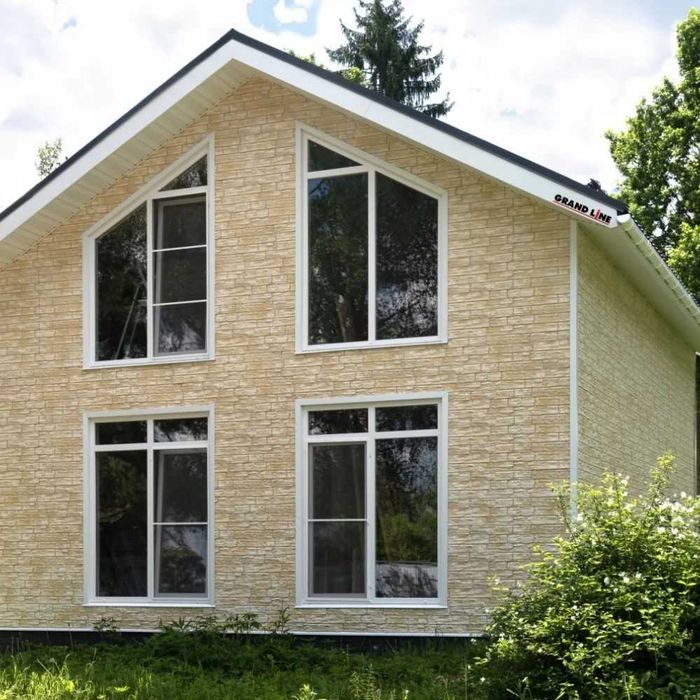 Фасадная панели Крымский сланец  слоновая кость