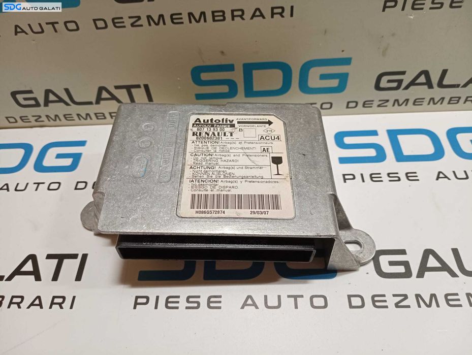 Unitate Modul Calculator Airbag Renault Laguna 2 2001 - 2007 Cod 607139300 8200682381 [M6274]