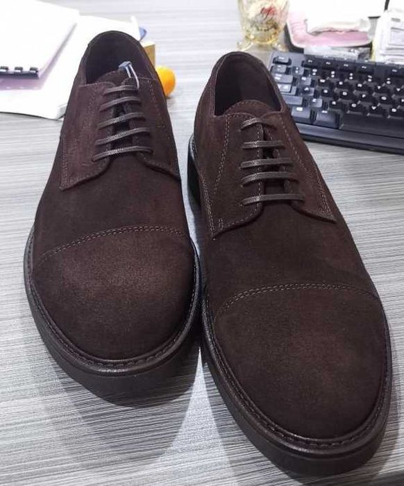 Pantofi 41 derby cap toe Mango NOI piele naturala moale