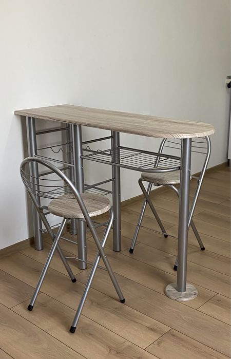 Set masă bucătărie cu 2 scaune 120 cm lungime x 40 cm lățime x 88 cm înălțime