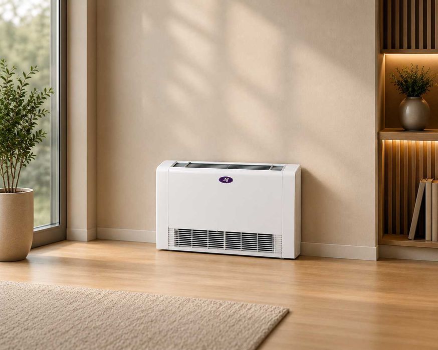 5.9 KW Ултра тънки и тихи водни конвектори за отопление и охлаждане