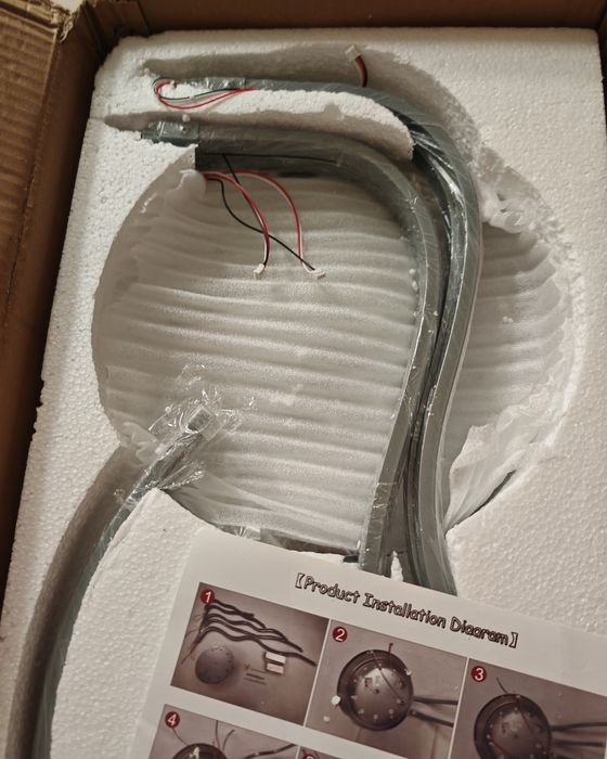 140W LED Сива таванна лаюпа за дневна, спалня димируема с дистанционно