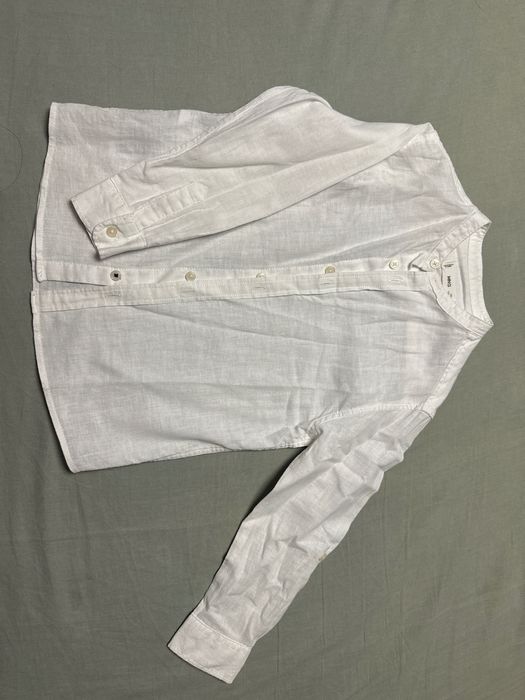 Cămașa albă pentru băieți, guler tunica, 6 ani, Mango