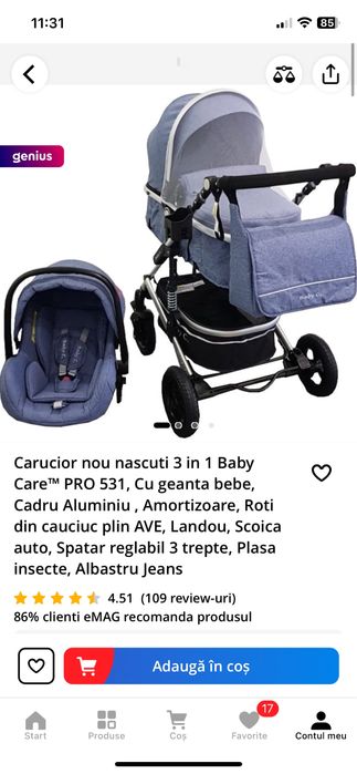 Carucior + scoica