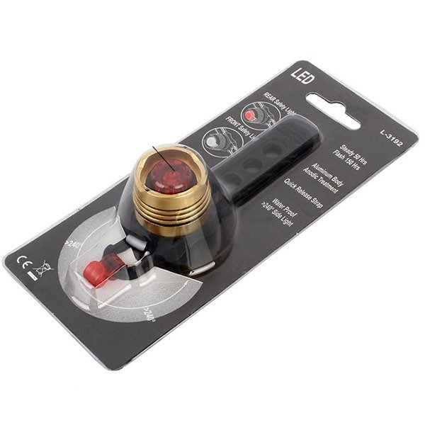 Комплект LED светлини за велосипед, Фар, Стоп, Водоустойчиви, Батерия