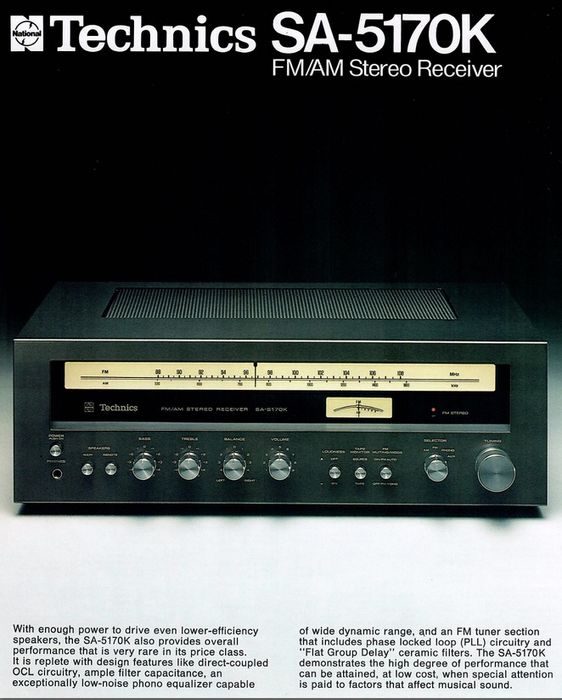 винтажный стереоресивер Technics SA-5170K