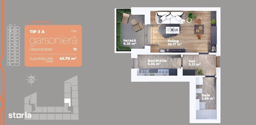 Garsoniera Spatioasa. Ideal Locuinta / Investitie - Auchan Titan!