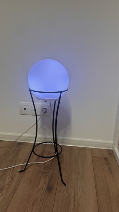 Veizoa lampa sticla led multicolor cu suport