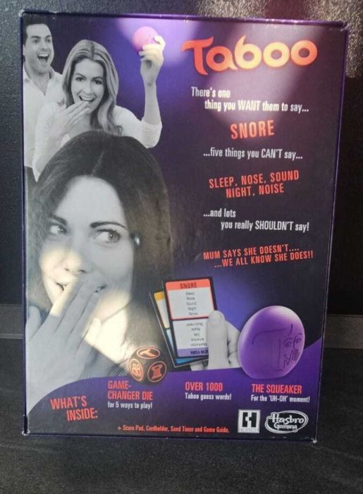 Табу  на английски за компанията на семейството и партито