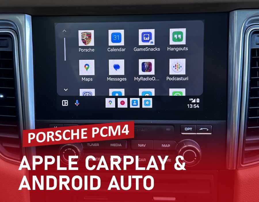 Apple CarPlay Android Auto Porsche PCM4 Cayenne Macan Hărți 2025