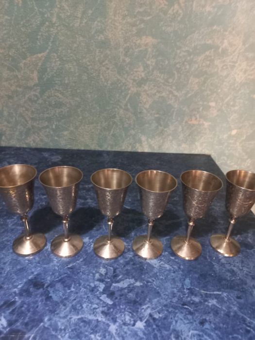 Фужеры бокалы мельхиоровые