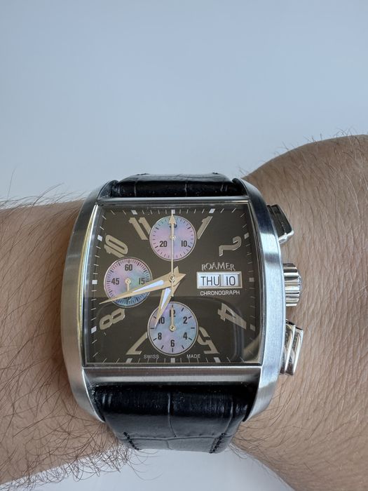 ROAMER Competence Tonneau Chronograph Automatic 41 mm Swiss Made