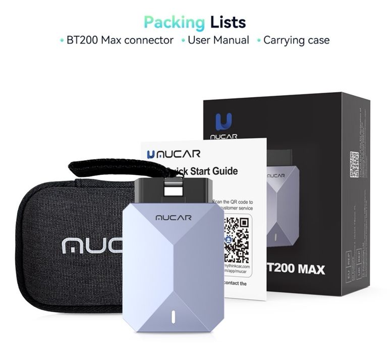 Tester auto profesional Mucar BT200 MAX OBD2 Bluetooth SIGILAT 300 lei