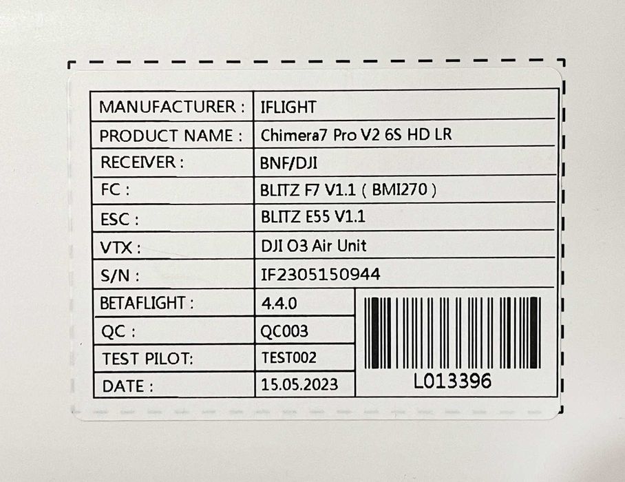 FPV Дрон iFlight Chimera7 Pro V2 (ФПВ Химера, в плёнке)