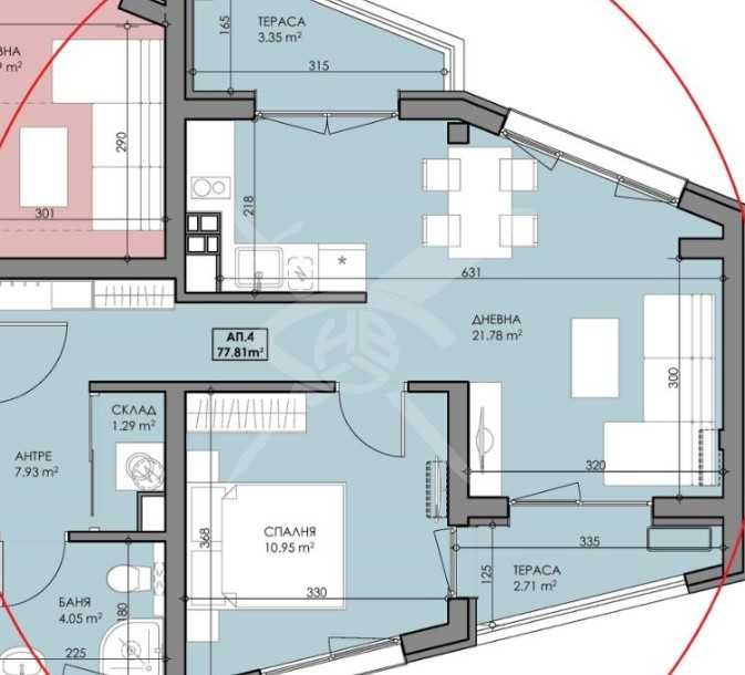 Двустаен апартамент в Созопол 69553