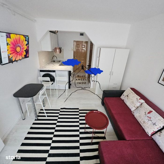 Apartament 1 camera de inchiriat - renovat, 30 mp, etaj 2 - Racadau