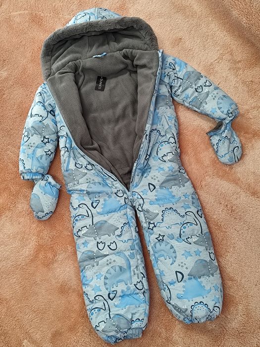 4-5г, ръст 110см, нов зимен детски космонавт / зимен гащеризон