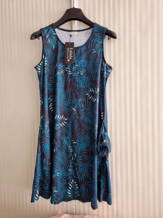 Rochie de vară, cu buzunare, mărimea M, verde